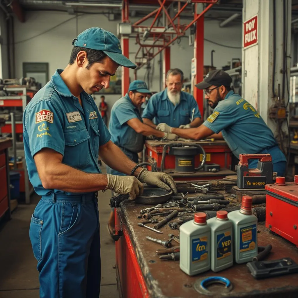 Servicio de lubricentro YPF Box