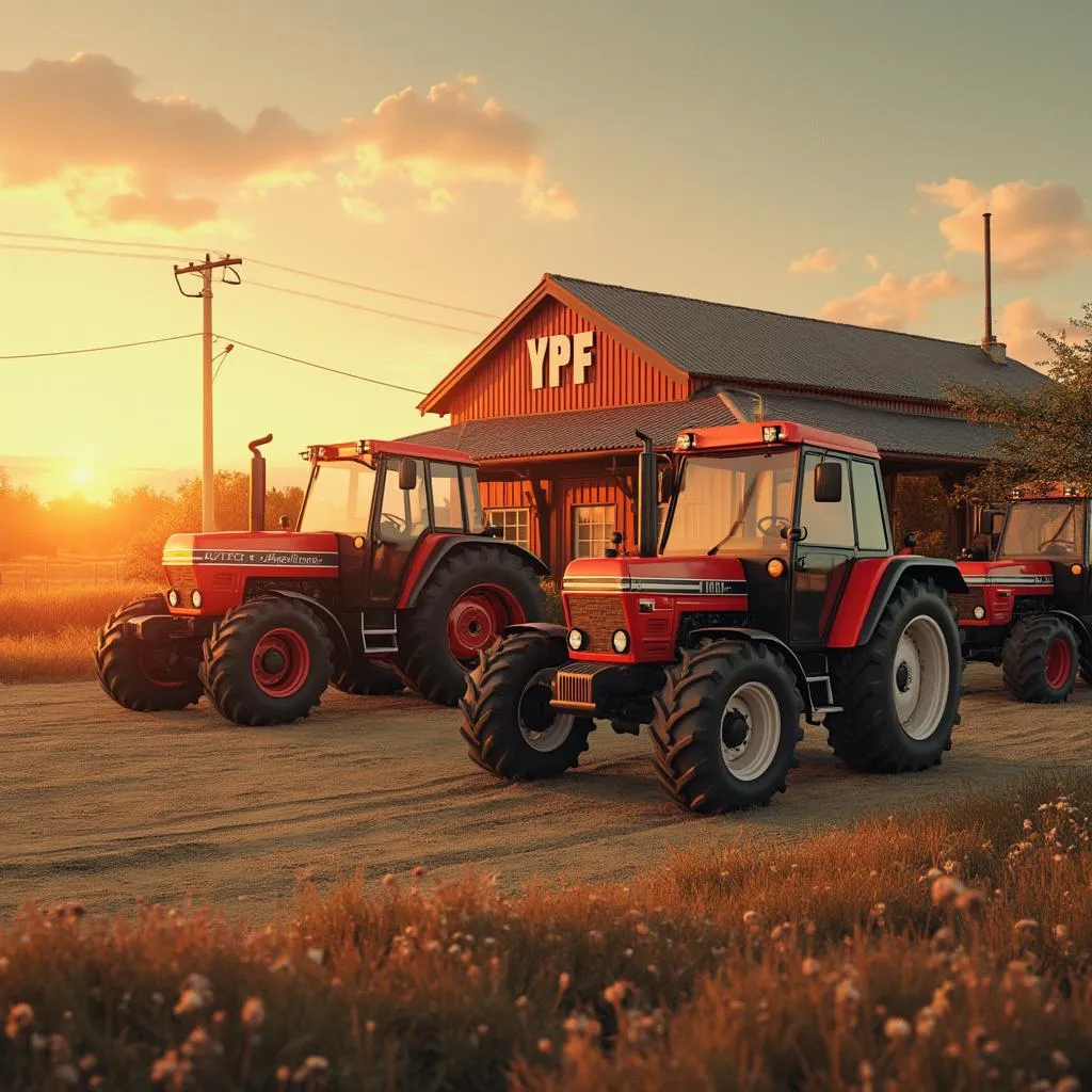 Maquinaria agrícola utilizando YPF